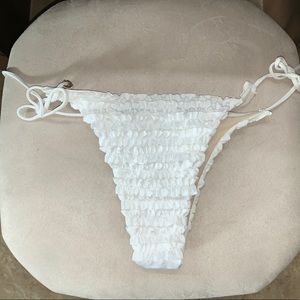 White bikini bottom Kaimana Beachwear NWOT M